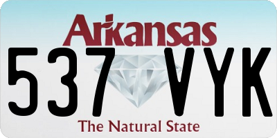 AR license plate 537VYK
