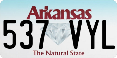 AR license plate 537VYL