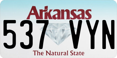 AR license plate 537VYN