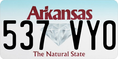 AR license plate 537VYO