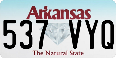 AR license plate 537VYQ