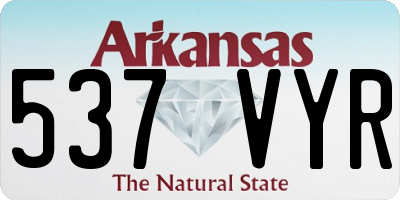 AR license plate 537VYR