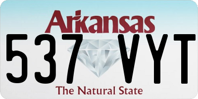 AR license plate 537VYT