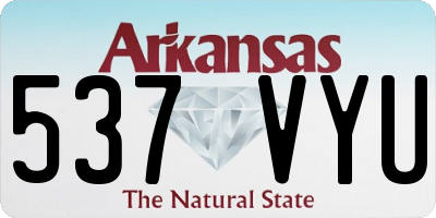 AR license plate 537VYU