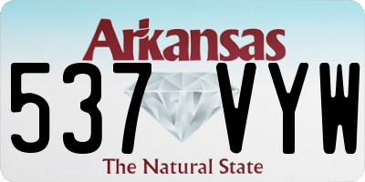 AR license plate 537VYW