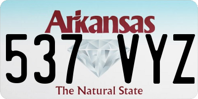 AR license plate 537VYZ