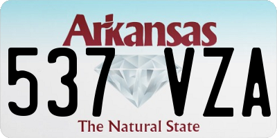 AR license plate 537VZA