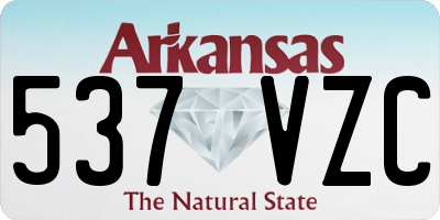 AR license plate 537VZC