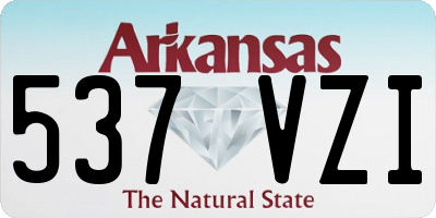 AR license plate 537VZI