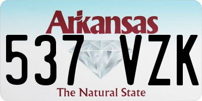 AR license plate 537VZK