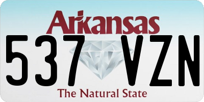 AR license plate 537VZN
