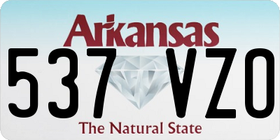 AR license plate 537VZO