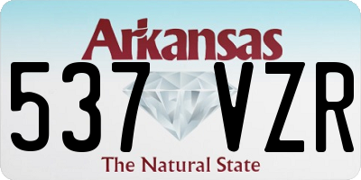 AR license plate 537VZR