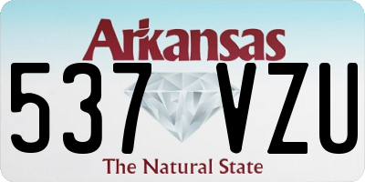 AR license plate 537VZU