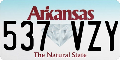 AR license plate 537VZY