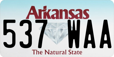 AR license plate 537WAA