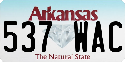 AR license plate 537WAC