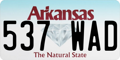 AR license plate 537WAD