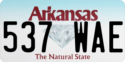 AR license plate 537WAE