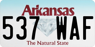 AR license plate 537WAF