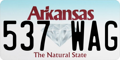 AR license plate 537WAG