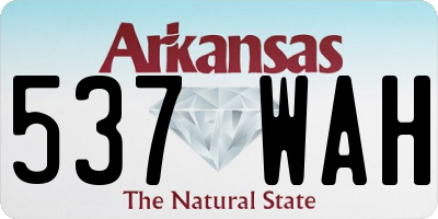 AR license plate 537WAH