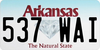 AR license plate 537WAI
