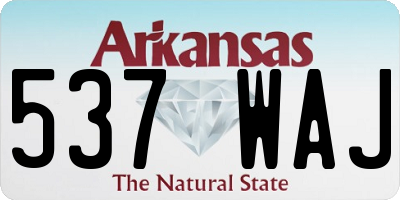 AR license plate 537WAJ