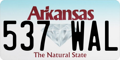 AR license plate 537WAL