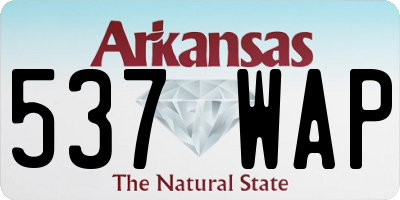 AR license plate 537WAP