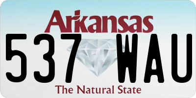AR license plate 537WAU
