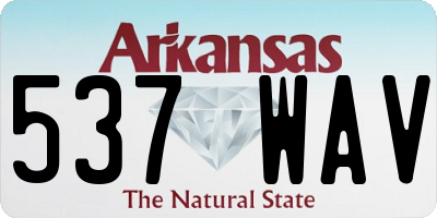 AR license plate 537WAV