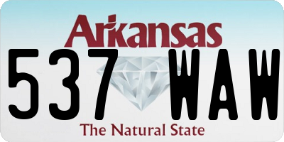 AR license plate 537WAW