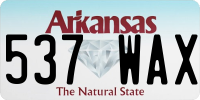 AR license plate 537WAX