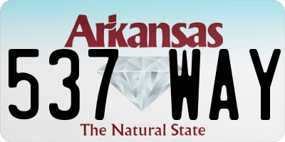 AR license plate 537WAY
