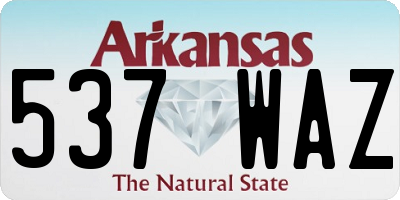 AR license plate 537WAZ