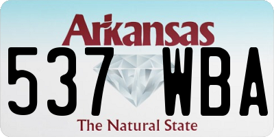 AR license plate 537WBA