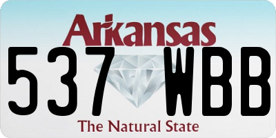 AR license plate 537WBB