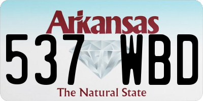 AR license plate 537WBD