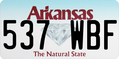 AR license plate 537WBF