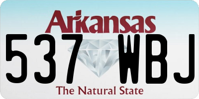 AR license plate 537WBJ