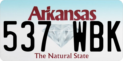 AR license plate 537WBK