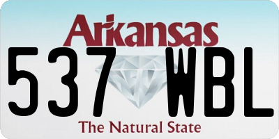 AR license plate 537WBL