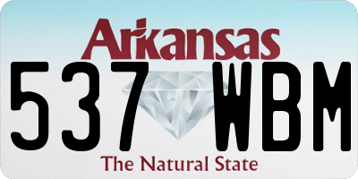 AR license plate 537WBM