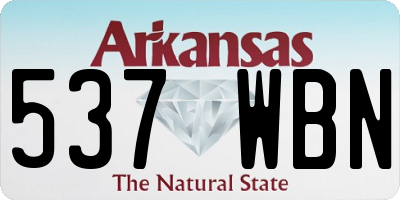 AR license plate 537WBN