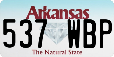 AR license plate 537WBP