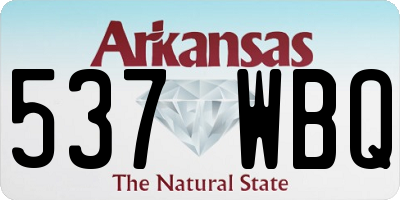 AR license plate 537WBQ