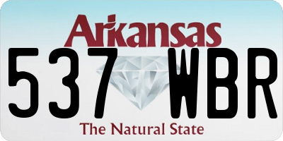 AR license plate 537WBR