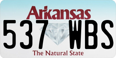 AR license plate 537WBS