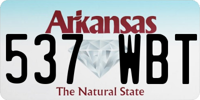 AR license plate 537WBT